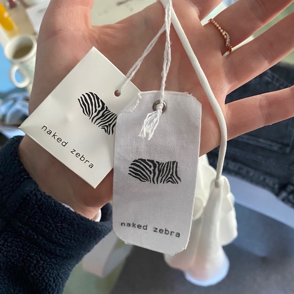 COPY - Naked Zebra White Tank Top - Picture 3 of 3